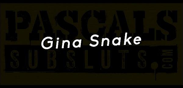 PASCALSSUBSLUTS - UK nympho Gina Snake fed cock by maledom